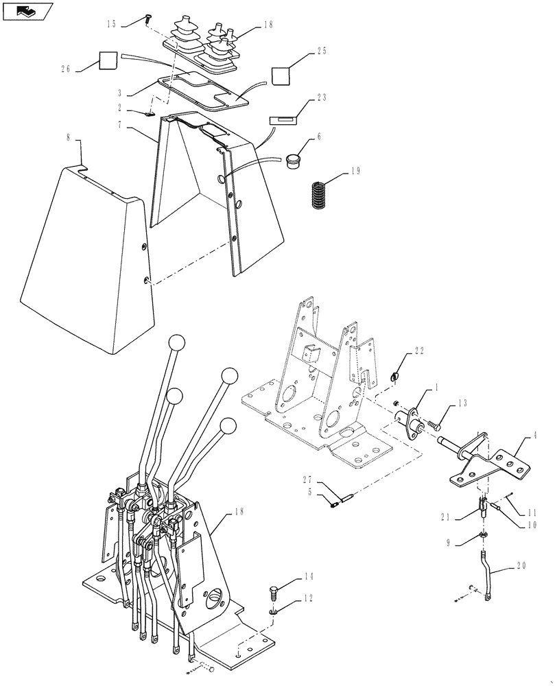 Схема запчастей Case 580M - (09-20A) - HAND SWING KIT (MODELS WITH EXTENDABLE DIPPER) (09) - CHASSIS/ATTACHMENTS