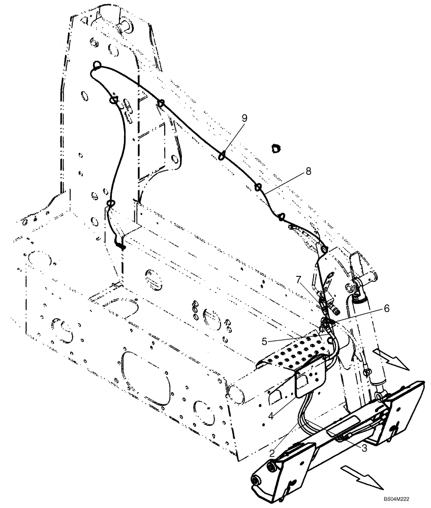 Схема запчастей Case 430 - (08-06) - HYDRAULICS - COUPLER SYSTEM, IF USED (08) - HYDRAULICS