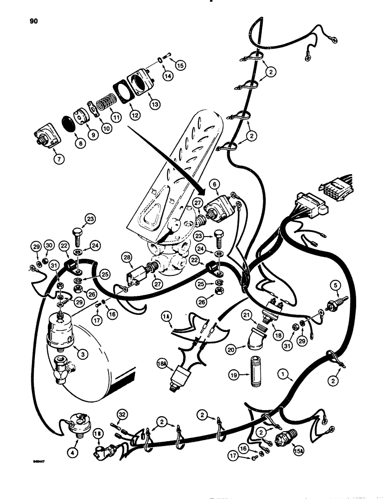 Схема запчастей Case 780B - (090) - ELECTRICAL SYSTEM, REAR HARNESS AND CONNECTIONS (04) - ELECTRICAL SYSTEMS