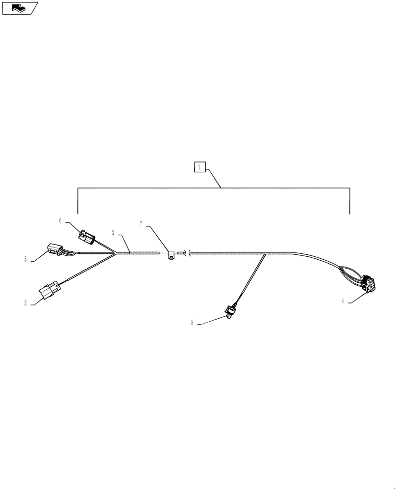 Схема запчастей Case 1121F - (55.100.06[01]) - JOYSTICK FRAME HARNESS (55) - ELECTRICAL SYSTEMS