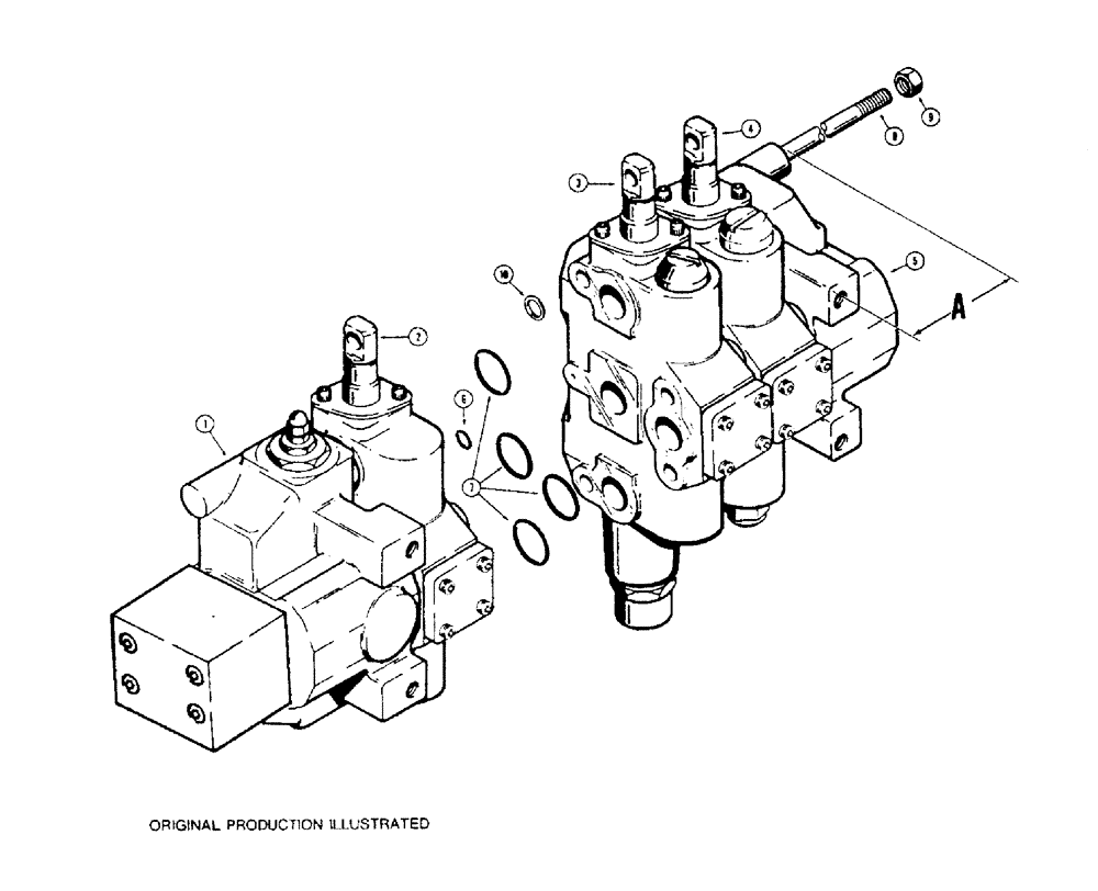 Схема запчастей Case 1450 - (290) - R34699 3 SPOOL VALVE, POWER TILT DOZER MODELS WITH RIPPER (08) - HYDRAULICS