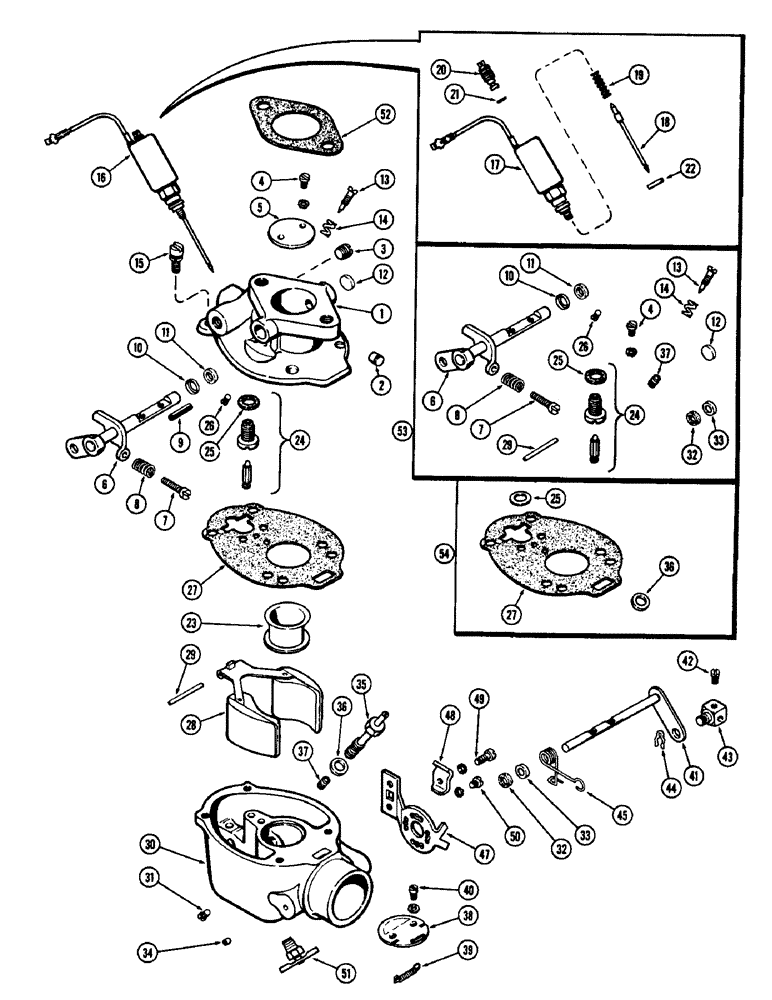 Схема запчастей Case 480CK - (056) - A38242 CARBURETOR WITH SOLENOID, (148B) SPARK INGNITION ENGINE 