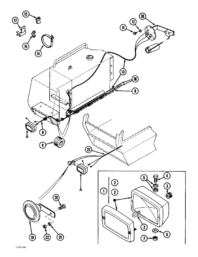 Схема запчастей Case 688BCK - (4-20) - ELECTRICAL CIRCUIT - UPPERSTRUCTURE, 688B CK (120301-) (06) - ELECTRICAL SYSTEMS