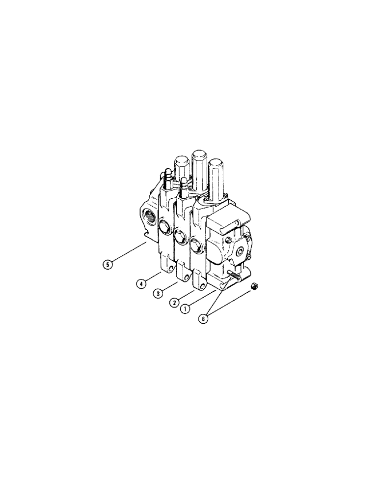 Схема запчастей Case 750 - (254[1]) - D31287 DOZER CONTROL VALVE (3 SPOOL) INTERMEDIATE PRODUCTION (07) - HYDRAULIC SYSTEM