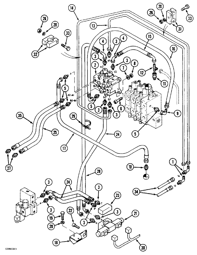 Схема запчастей Case 688BCK - (8E-06) - CONTROL OPTION - HYDRAULIC AND ELECTRIC, 688B CK (120301-) (07) - HYDRAULIC SYSTEM