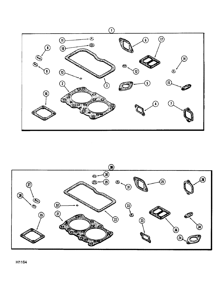 Схема запчастей Case 780 - (072) - ENG GASKET KITS, 336BD & 336BDT DSL ENG (02) - ENGINE