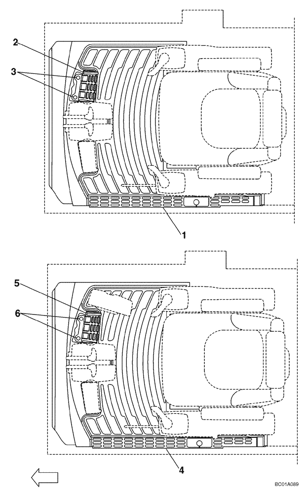 Схема запчастей Case CX210 - (09-10) - MAT, FLOOR - OPERATORS COMPARTMENT (09) - CHASSIS