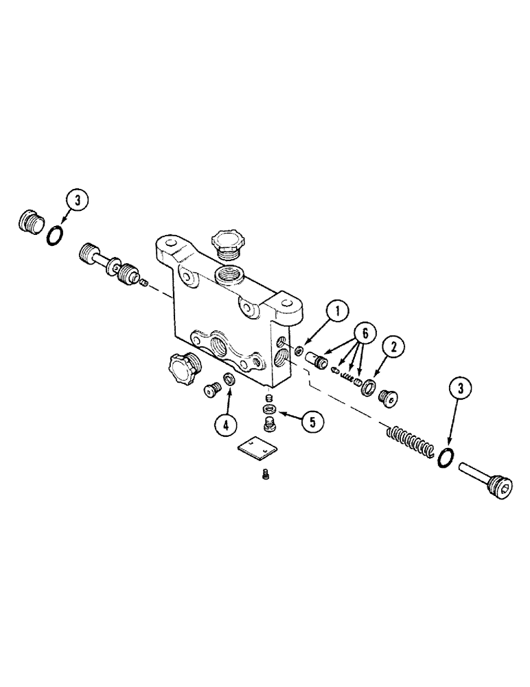 Схема запчастей Case 580SK - (8-238) - VALVE SIDE AND END PLATE (PVG60), PRESTIGE VERSION (08) - HYDRAULICS