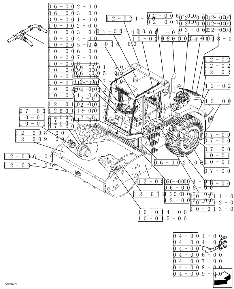 Схема запчастей Case SV210 - (00-001-00[01]) - COMPONENT INDEX - CAB (00) - PICTORIAL INDEX