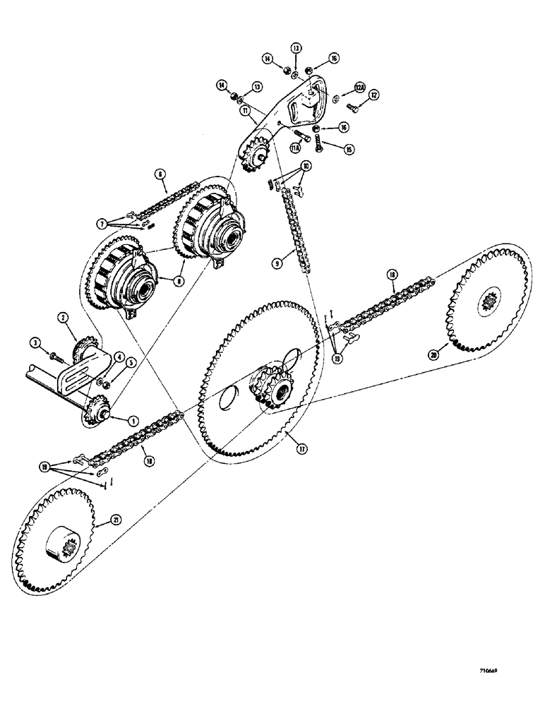 Схема запчастей Case 1530 - (022) - DRIVE SPROCKETS AND CHAIN (06) - POWER TRAIN