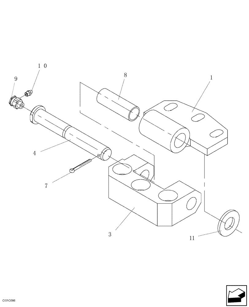 Схема запчастей Case SV212 - (12-025-00[01]) - ENGINE HOOD HINGES (09) - CHASSIS/ATTACHMENTS