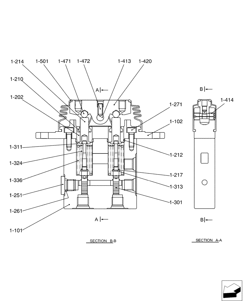 Схема запчастей Case CX36B - (01-057[02]) - CONTROL LINES, REMOTE - ANGLE DOZER (35) - HYDRAULIC SYSTEMS