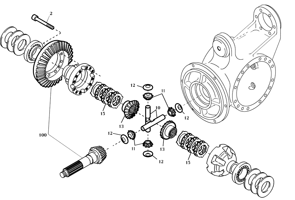 Схема запчастей Case 321D - (16.610[003]) - DIFFERENTIAL SELF-LOCKING (OPTION) (S/N 591052-UP) No Description