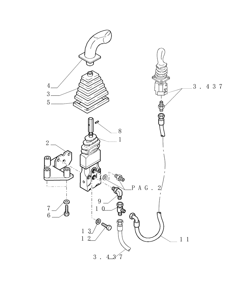 Схема запчастей Case 1850K - (9.439[01]) - ADDITIONAL HYDRAULIC FUNCTION - OPTIONAL CODE 76071190 (19) - OPTIONS