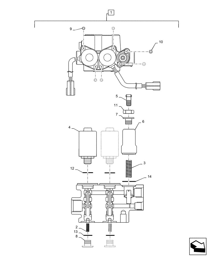 Схема запчастей Case CX36B - (01-061[03]) - CONTROL LINES, VALVE (COOLER) (35) - HYDRAULIC SYSTEMS