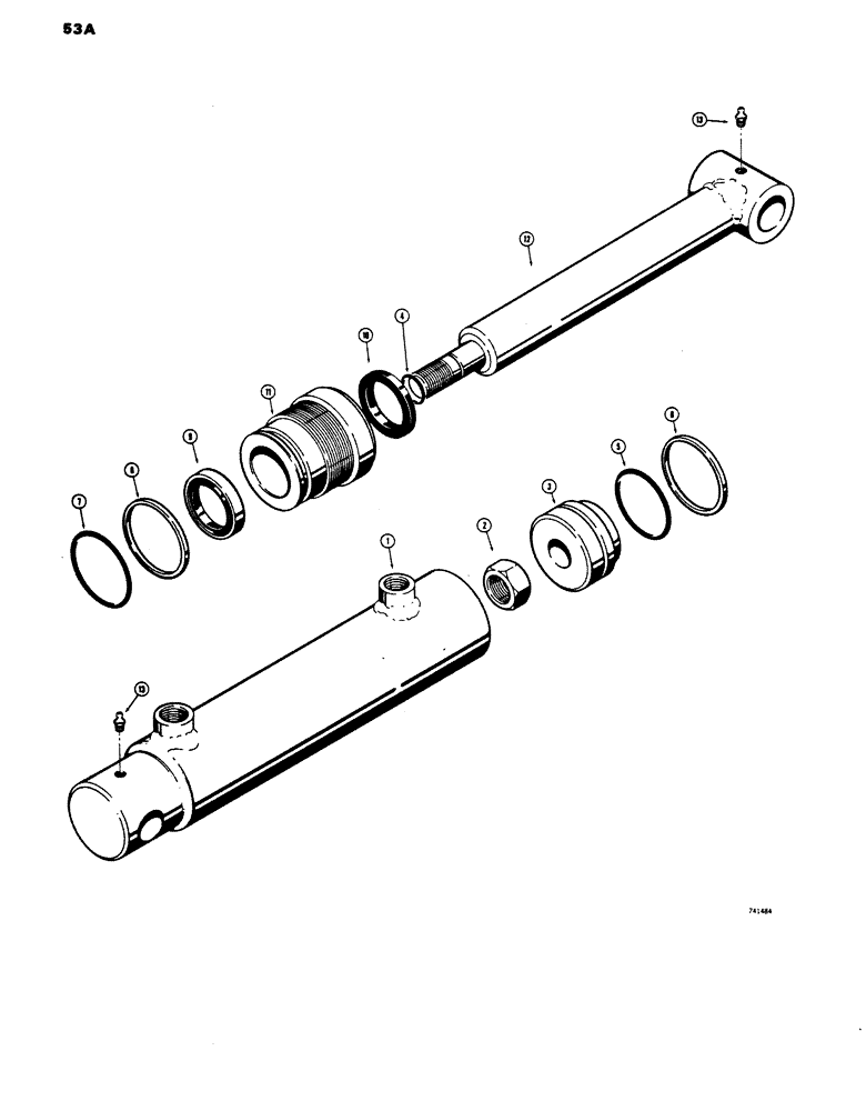 Схема запчастей Case 1816 - (53A) - D58638 GRAPPLE CYLINDER (35) - HYDRAULIC SYSTEMS