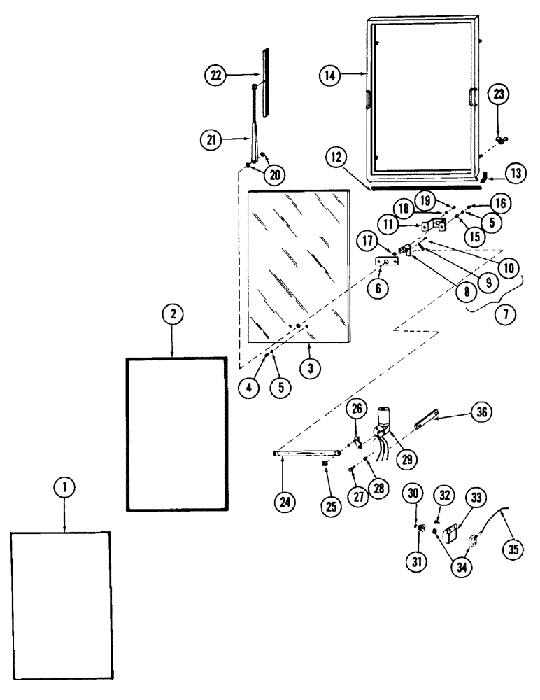 Схема запчастей Case 980 - (074) - CAB AND RELATED PARTS (05) - UPPERSTRUCTURE CHASSIS