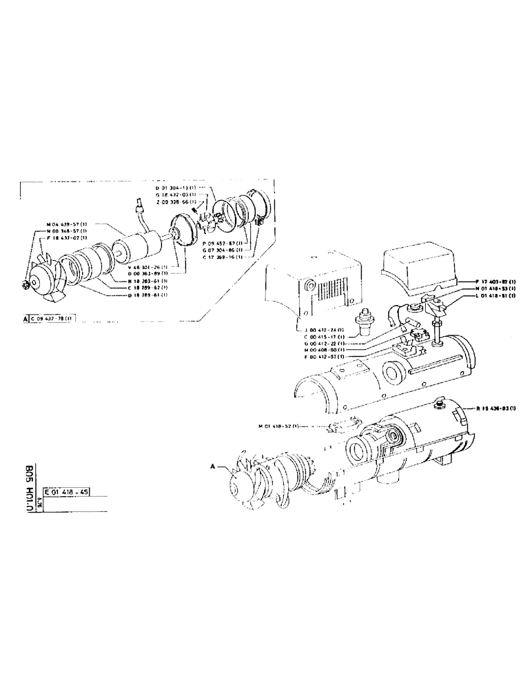 Схема запчастей Case 75P - (028) - HEATER (05) - UPPERSTRUCTURE CHASSIS