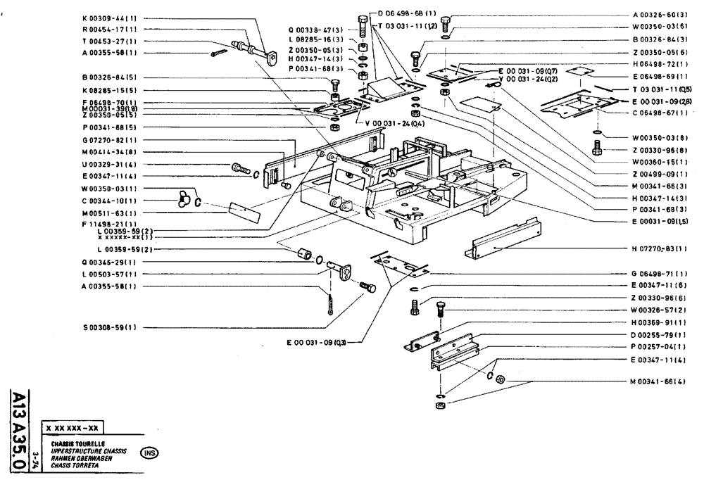 Схема запчастей Case TY45 - (A13 A35.0) - UPPERSTRUCTURE CHASSIS (05) - UPPERSTRUCTURE CHASSIS