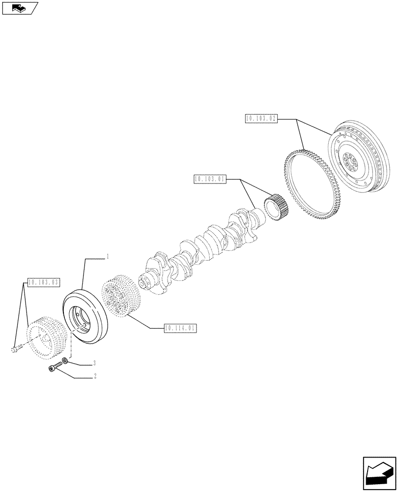 Схема запчастей Case F2CFA614B E019 - (10.110.01) - DAMPER (504220573) (10) - ENGINE