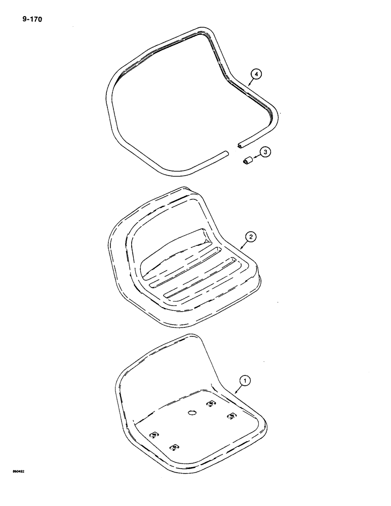 Схема запчастей Case CASE - (9-170) - OPERATORS SEAT (09) - CHASSIS