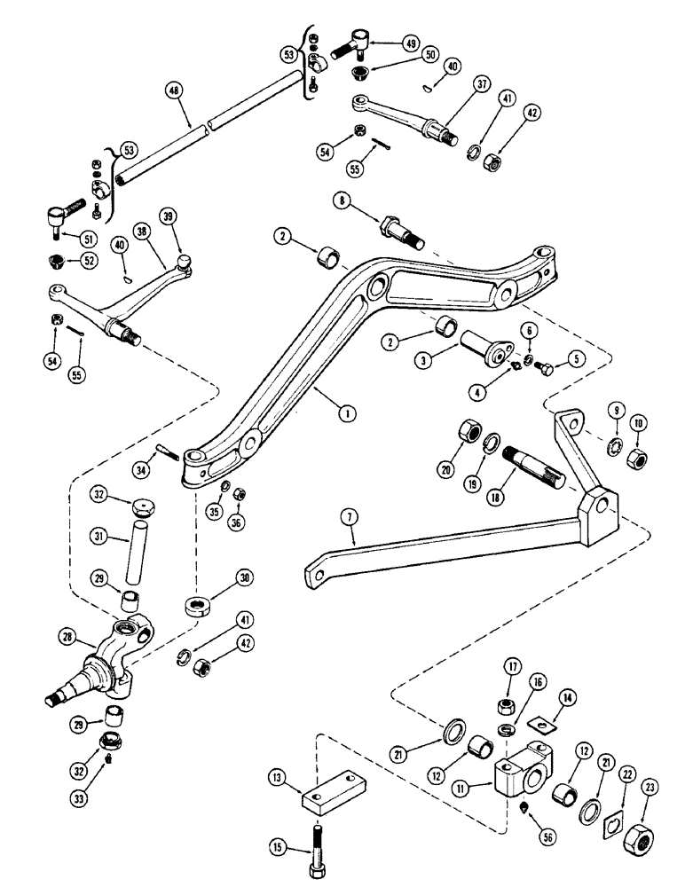 Схема запчастей Case W5A - (140) - REAR AXLE - SPINDLES AND TIE RODS (09) - CHASSIS