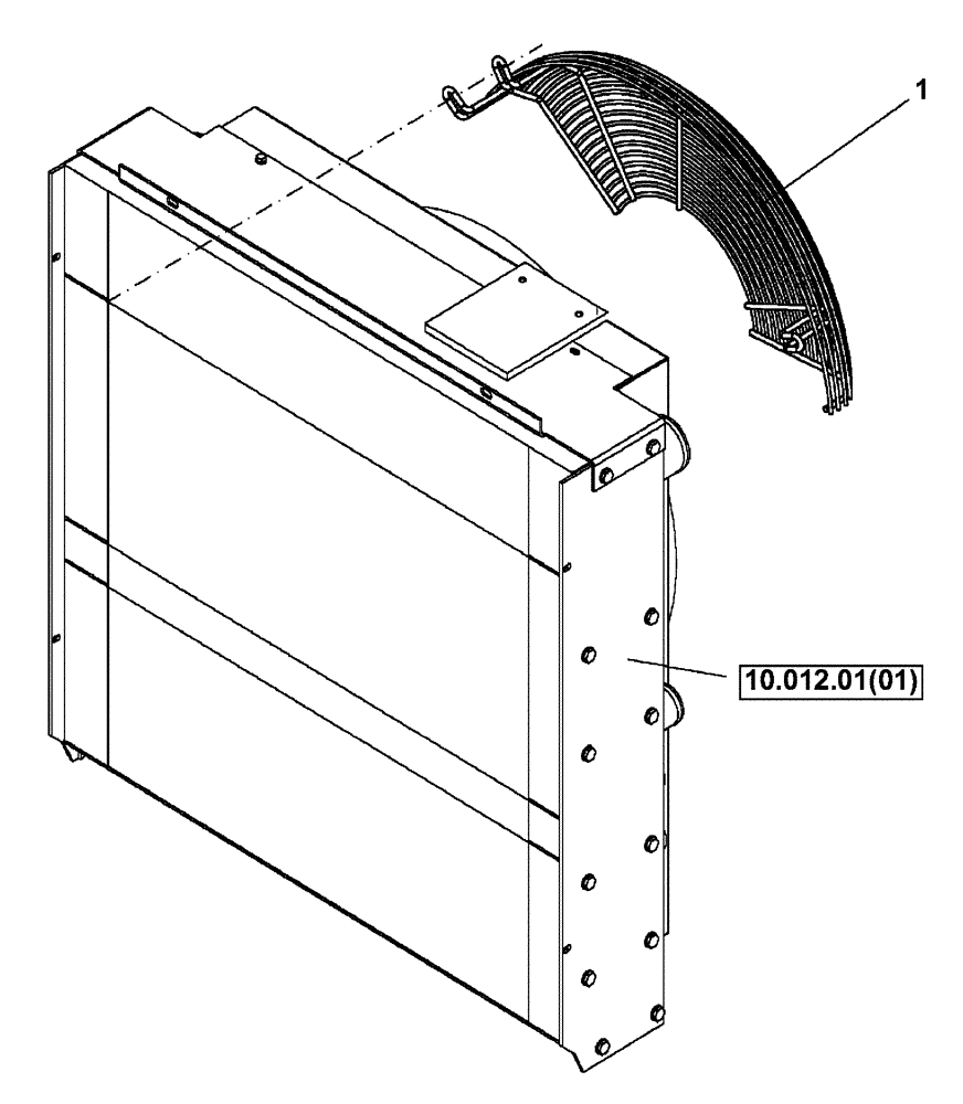 Схема запчастей Case PT240 - (10.414.02) - ENGINE FAN GUARD-OPTIONAL (GROUP 590-ND145744) (10) - ENGINE