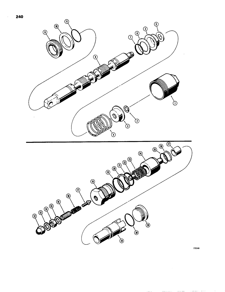 Схема запчастей Case W24B - (240) - 4-IN-1 BUCKET CLAM SPOOLS (08) - HYDRAULICS