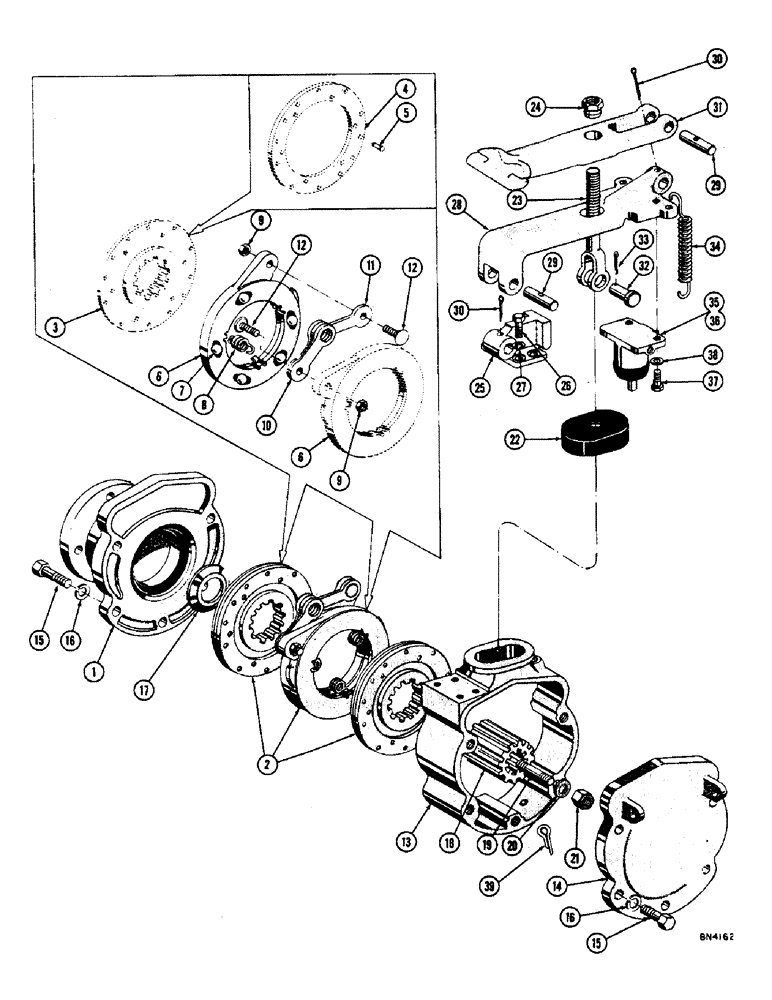 Схема запчастей Case 1000 - (118) - HYDRAULIC BRAKES, DISC TYPE, TYPE II (04) - UNDERCARRIAGE