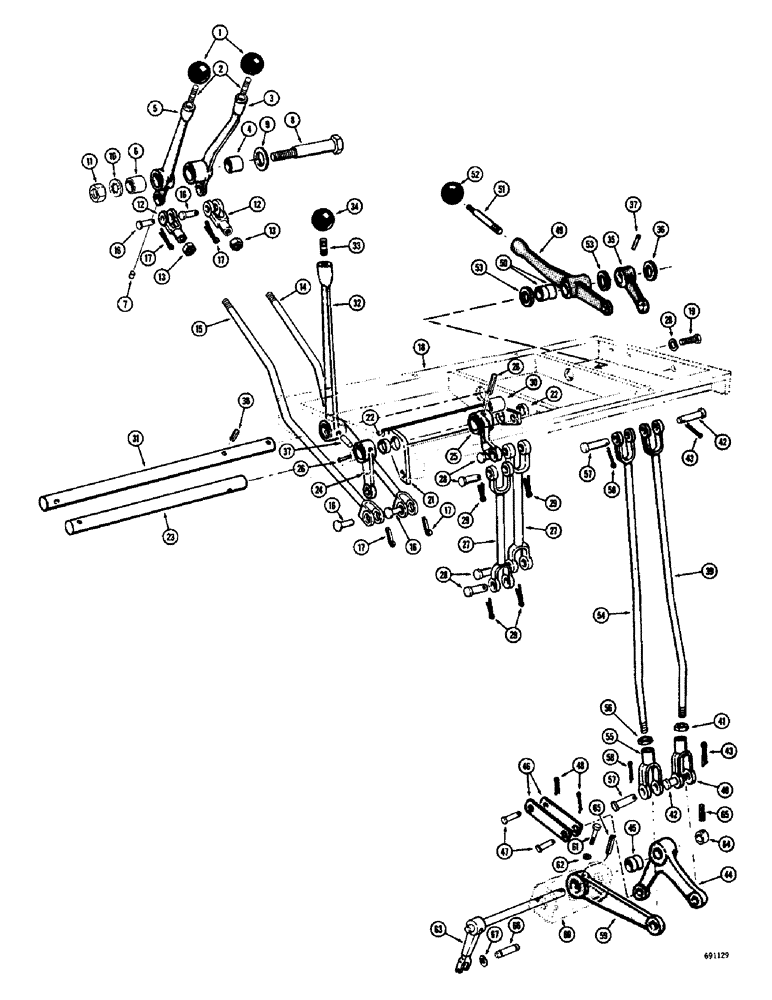 Схема запчастей Case W8B - (138) - TRANSMISSION CONTROLS (03) - TRANSMISSION