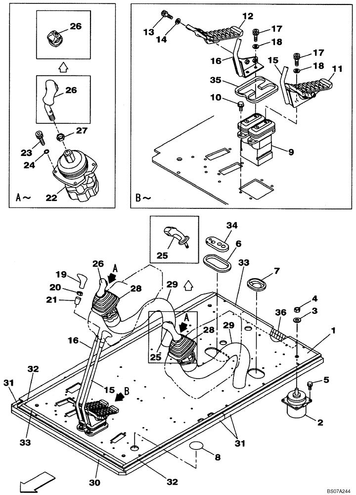 Схема запчастей Case CX130B - (09-08) - CONTROLS - OPERATORS COMPARTMENT (09) - CHASSIS/ATTACHMENTS