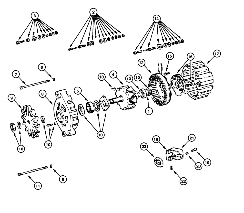 Схема запчастей Case 865 - (04.04[00]) - ALTERNADOR 45A - COMPONENTS (04) - ELECTRICAL SYSTEMS