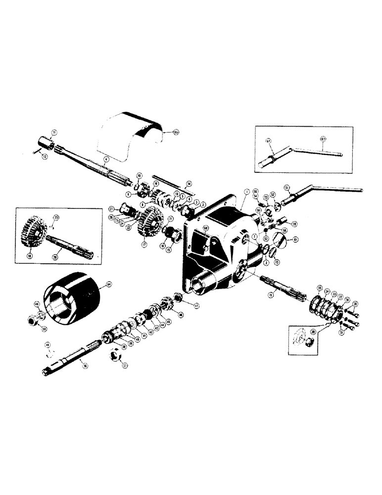 Схема запчастей Case 310 - (182) - POWER TAKE-OFF AND BELT PULLEY (05) - UPPERSTRUCTURE CHASSIS