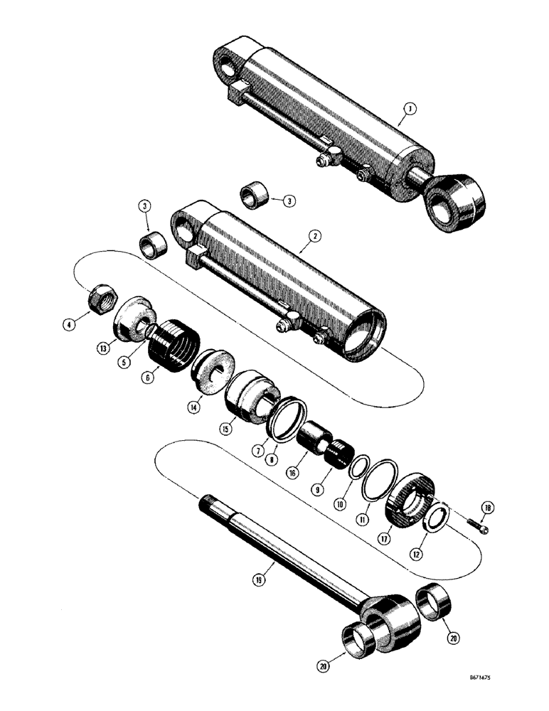 Схема запчастей Case 1000D - (296) - D39349 ULRICH CLAM CYLINDER (07) - HYDRAULIC SYSTEM