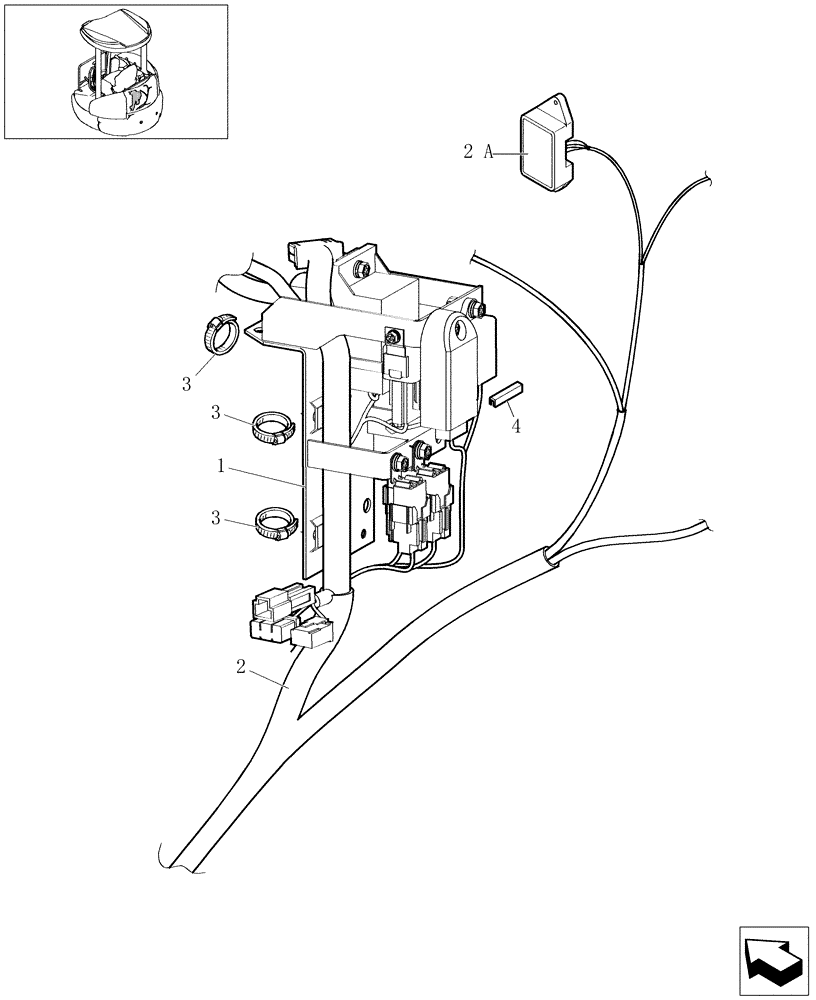 Схема запчастей Case CX31B - (1.220[09A]) - ELECTRIC SYSTEM - RELÈ BOX (55) - ELECTRICAL SYSTEMS