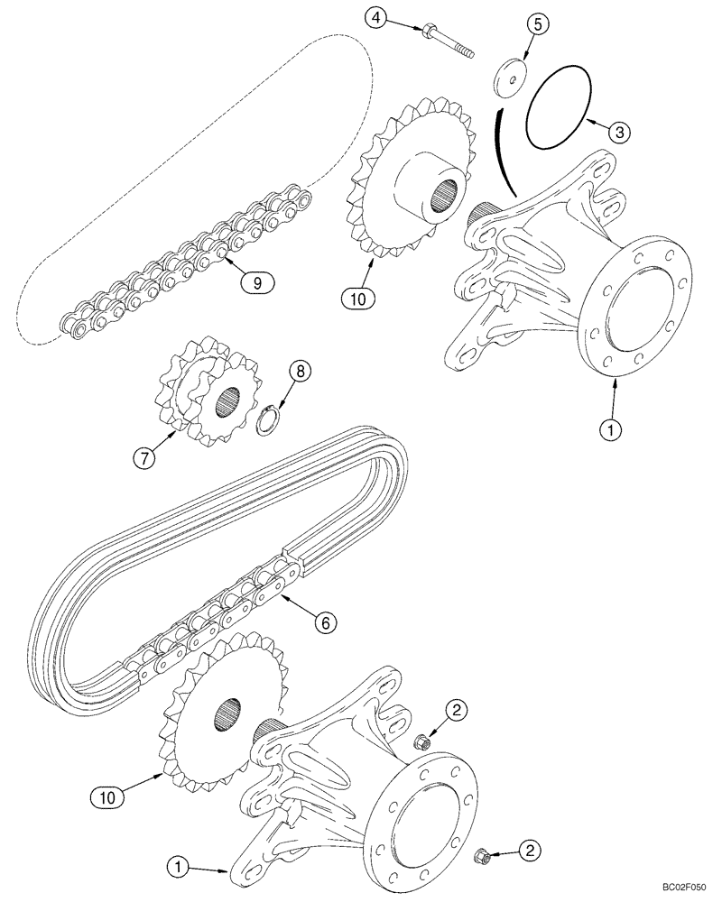 Схема запчастей Case 95XT - (06-13) - DRIVE LINE (Jul 26 2010 1:51PM) (06) - POWER TRAIN