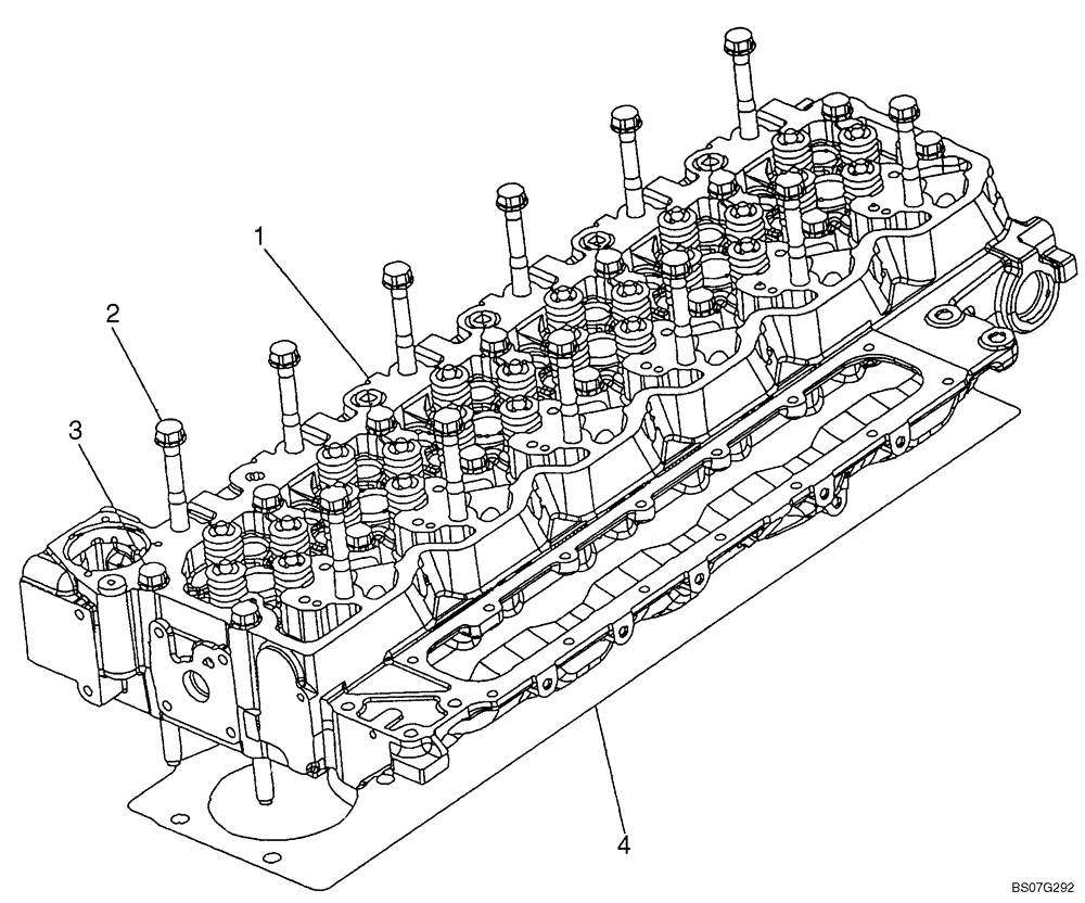 Схема запчастей Case 621E - (02-23) - CYLINDER HEAD (02) - ENGINE