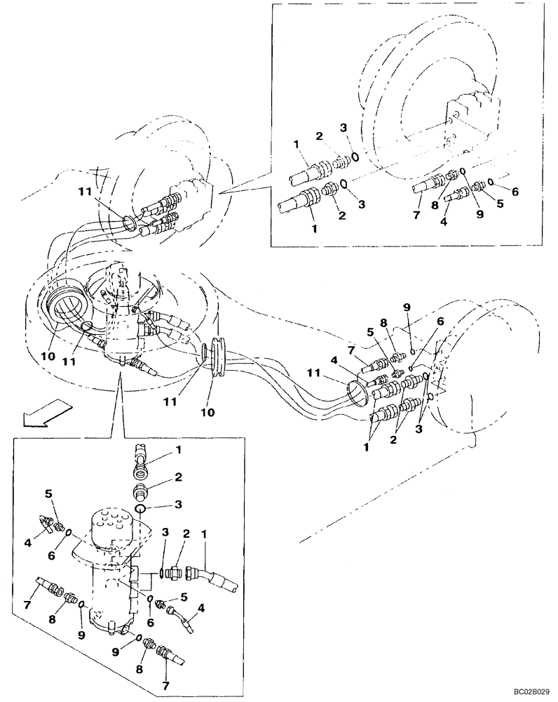 Схема запчастей Case CX130 - (06-06) - HYDRAULICS - TRACK DRIVE (06) - POWER TRAIN