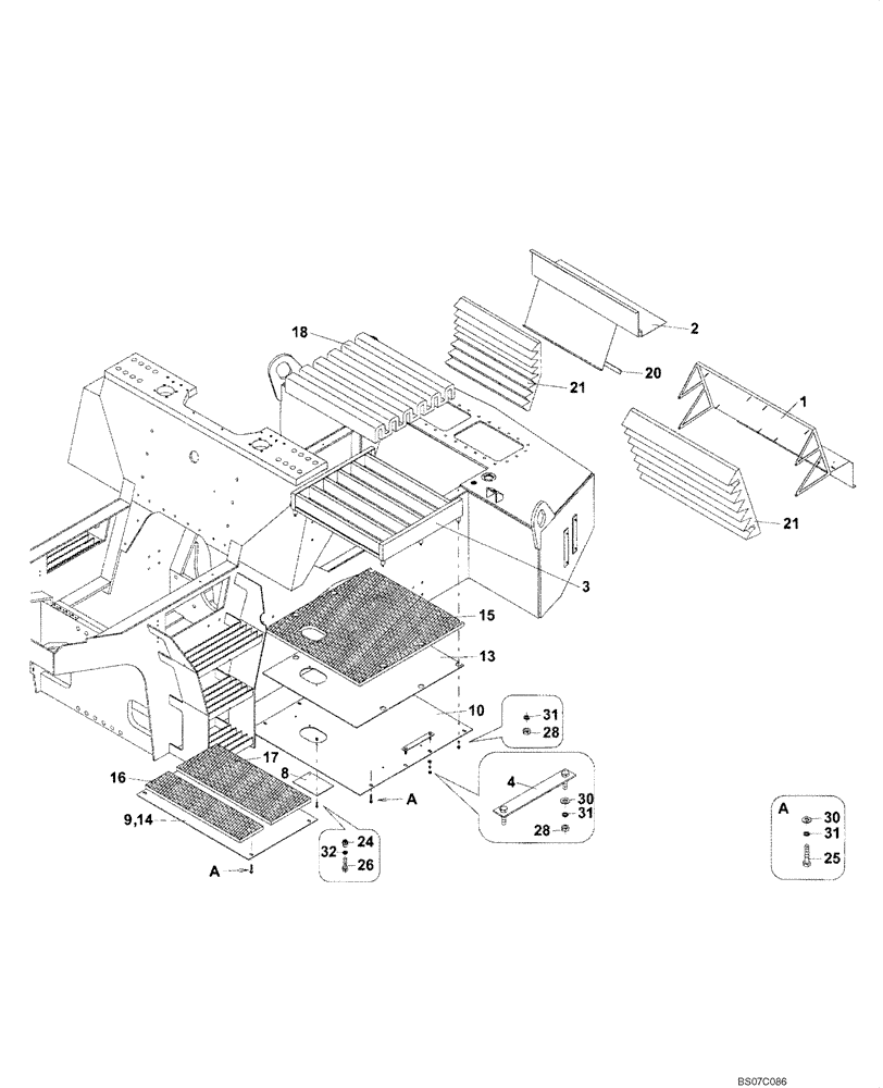 Схема запчастей Case SV216 - (12-001-01[01]) - CHASSIS - NOISE REDUCTION (GROUP 206) (ND108200) (09) - CHASSIS/ATTACHMENTS