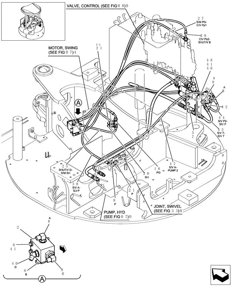 Схема запчастей Case CX31B - (718-01[1]) - CONTROL LINES, REMOTE (COOLER) (35) - HYDRAULIC SYSTEMS