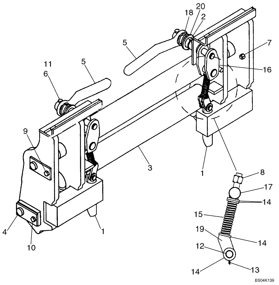 Схема запчастей Case 1840 - (09-12B) - COUPLER (09) - CHASSIS/ATTACHMENTS