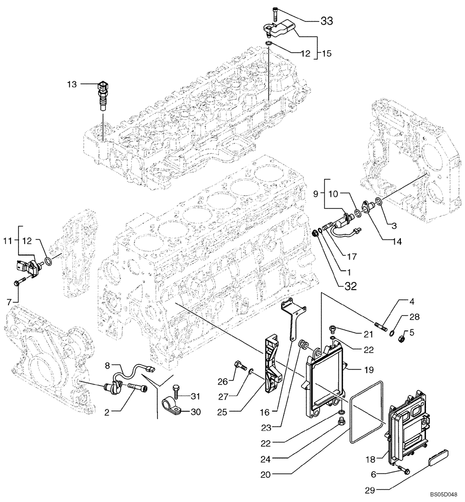 Схема запчастей Case 721D - (03-07) - FUEL INJECTION SYSTEM - MODULE, ENGINE CONTROL (03) - FUEL SYSTEM