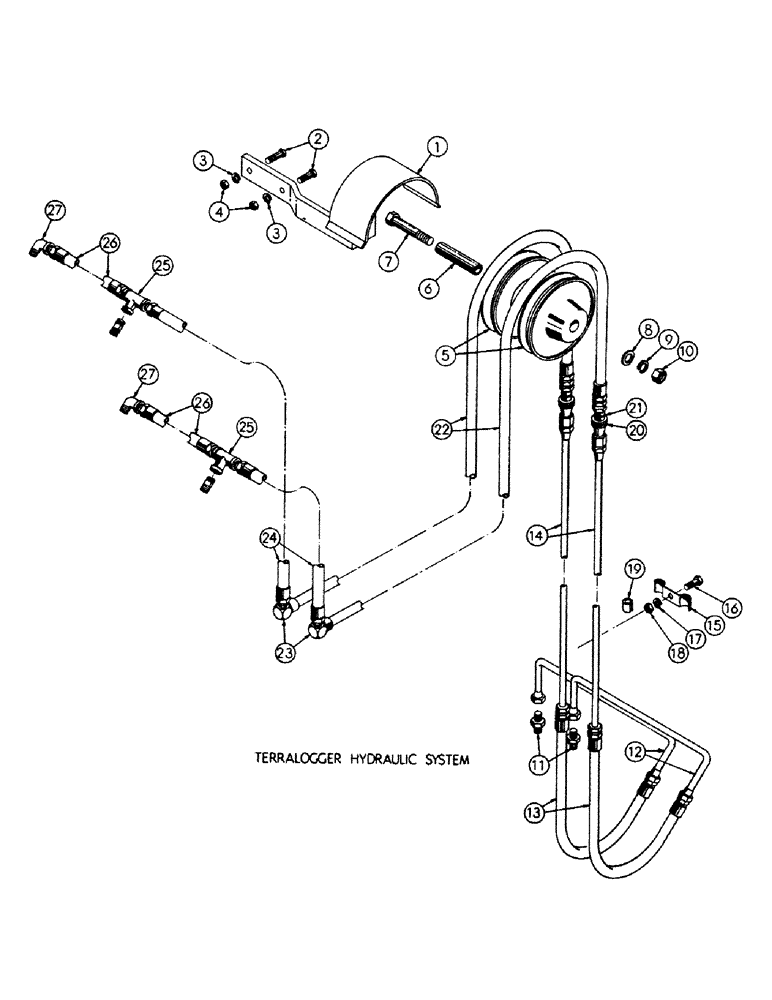 Схема запчастей Case M3B - (116) - TERRALOGGER HYDRAULIC SYSTEM 