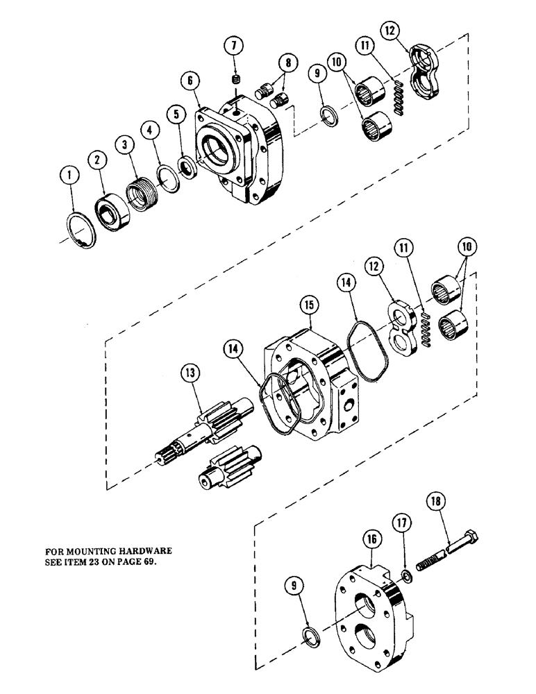 Схема запчастей Case 40 - (236) - TRACK DRIVE MOTOR, (SINGLE SPEED) (35) - HYDRAULIC SYSTEMS