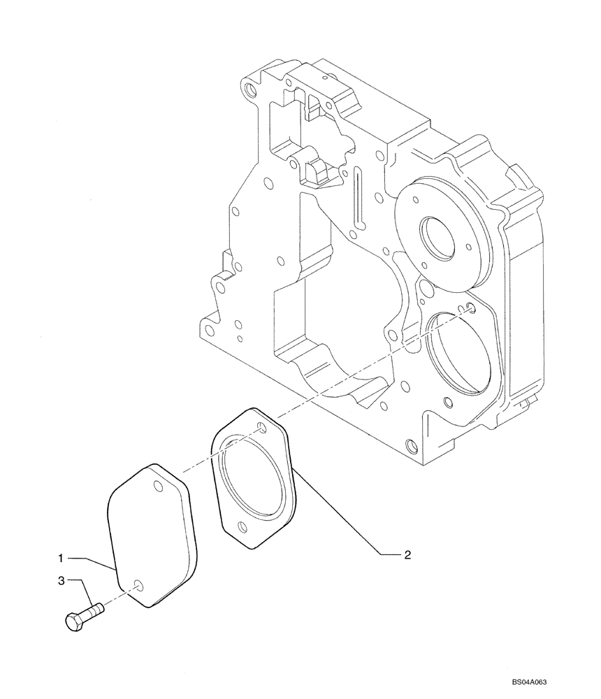 Схема запчастей Case 650K - (02-40) - POWER TAKE-OFF (02) - ENGINE