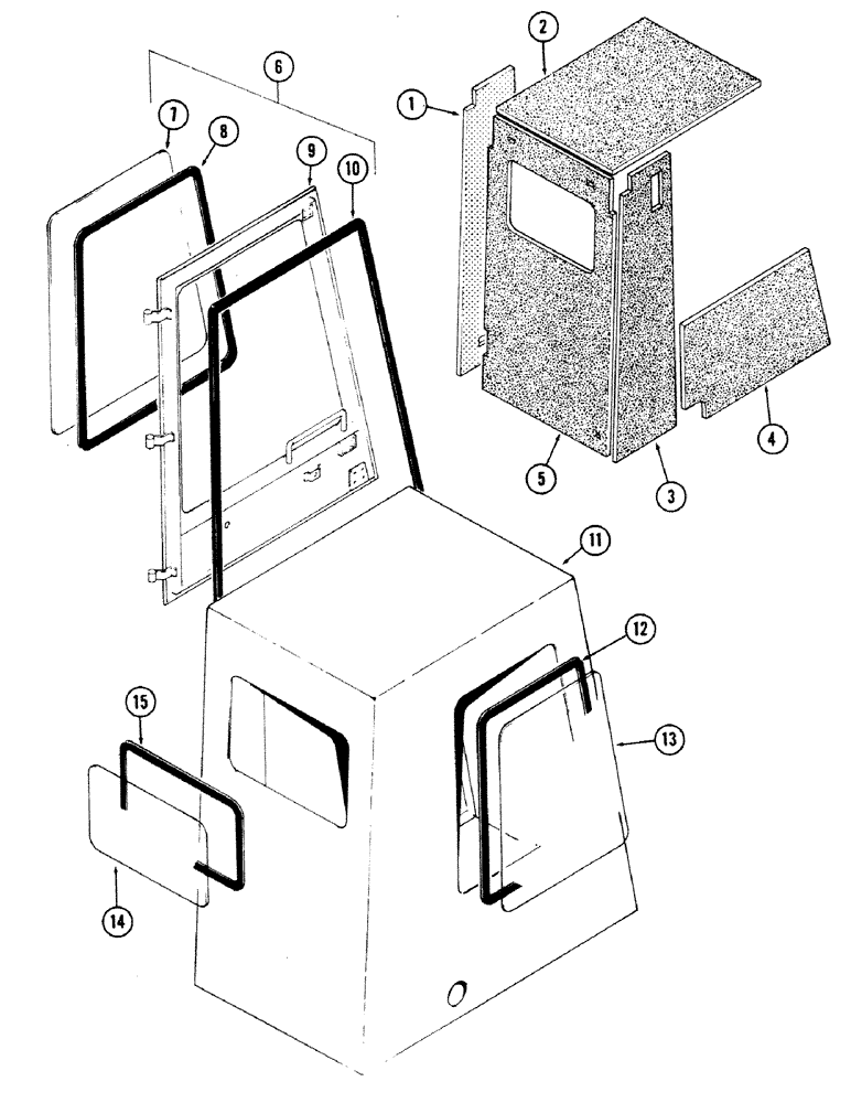 Схема запчастей Case 50 - (9-256) - CAB (09) - CHASSIS