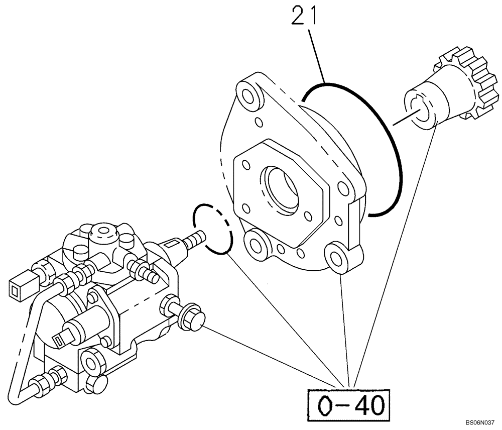 Схема запчастей Case CX210B - (03-09) - FUEL SYSTEM (03) - FUEL SYSTEM