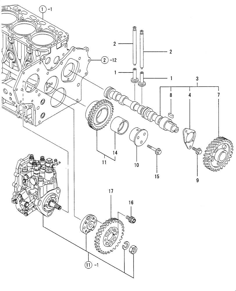 Схема запчастей Case CX36B - (ENGINE-07[1]) - CRANKSHAFT & DRIVING GEAR (10) - ENGINE