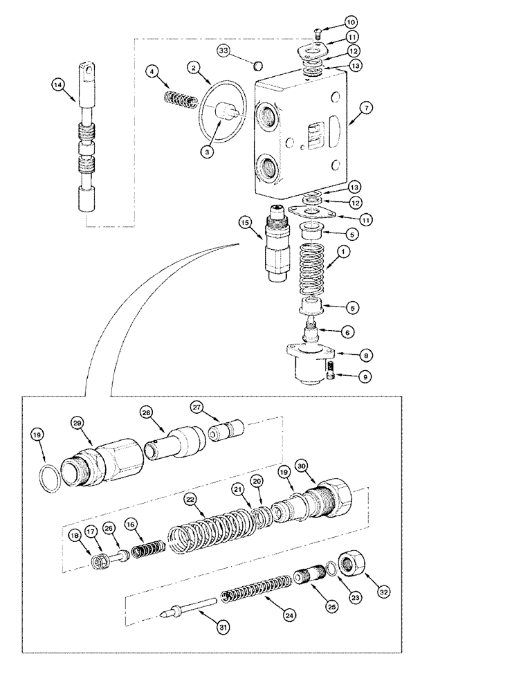 Схема запчастей Case 865 DHP - (8-084) - DISTRIBUTOR - BLADE LIFT VALVE (08) - HYDRAULICS