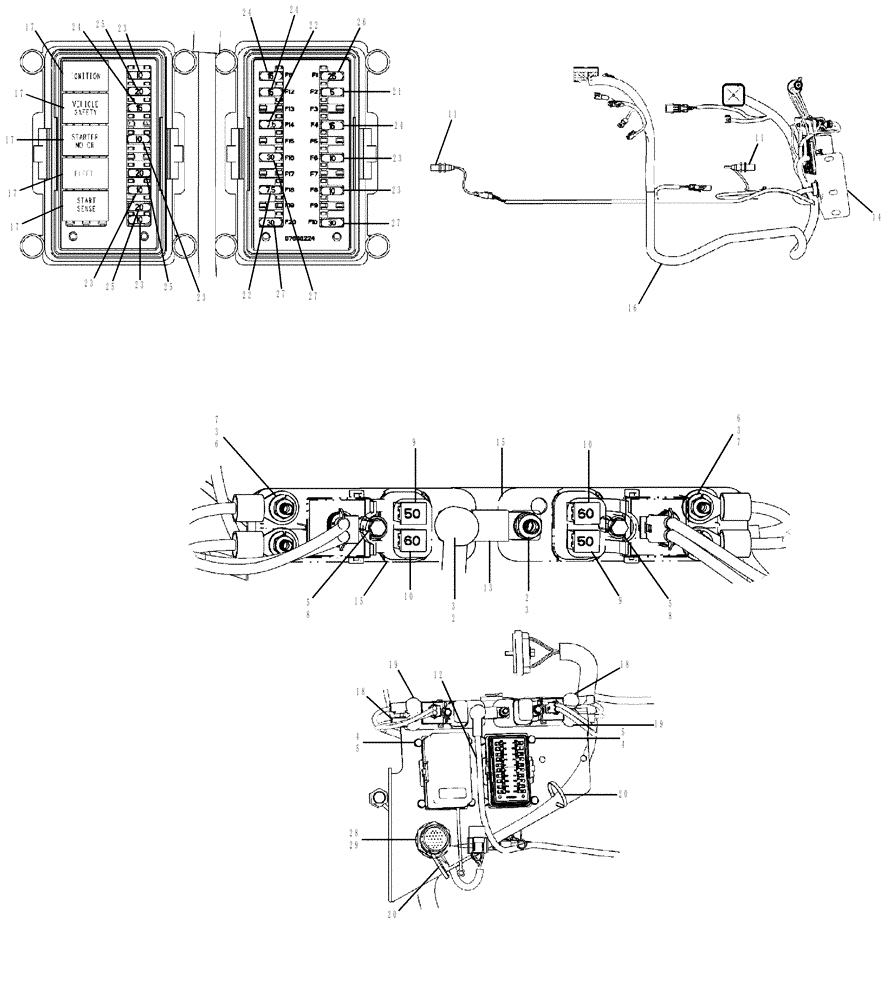 Схема запчастей Case 850L - (04-14A) - HARNESS, CAB/CANOPY (04) - ELECTRICAL SYSTEMS